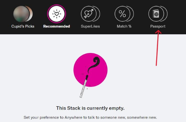 okcupid passport stack