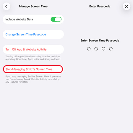 parent stop child screen time