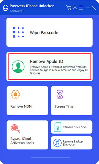 passvers iphone unlocker remove apple id