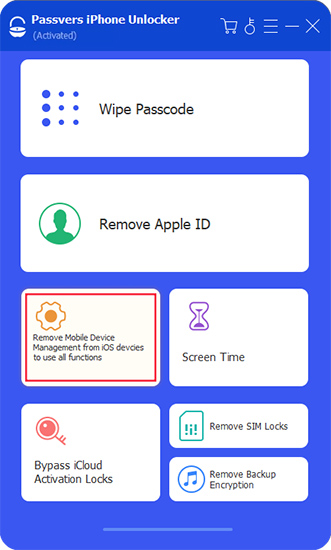 passvers iphone unlocker remove mdm