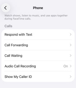 review show my caller id and call waiting