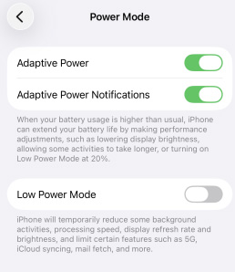 power mode