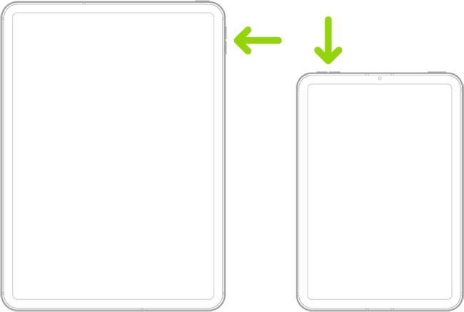 press ipad volume button