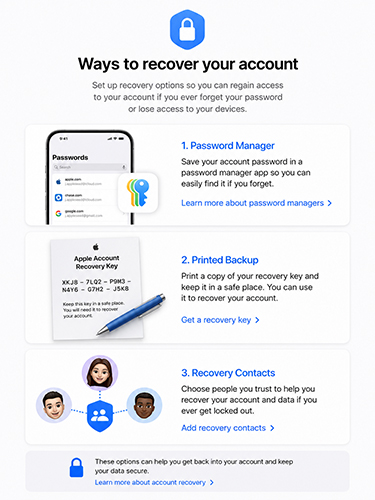 prevent losing recovery key