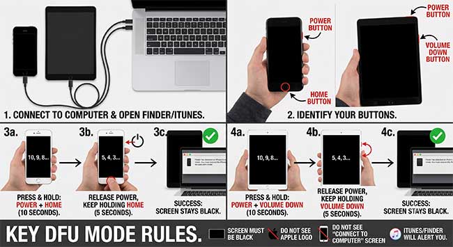 how to put iphone ipad in dfu mode