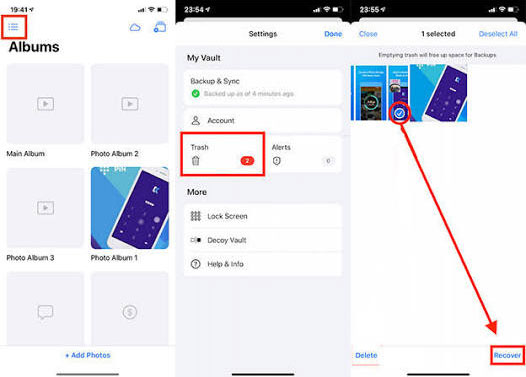 recover keepsafe photos