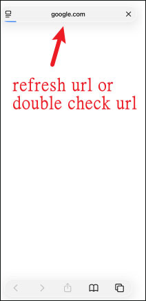 refresh or double check url