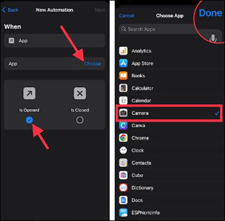 remove camera by setting shortcuts 2