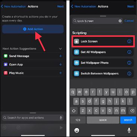 remove camera by setting shortcuts 3