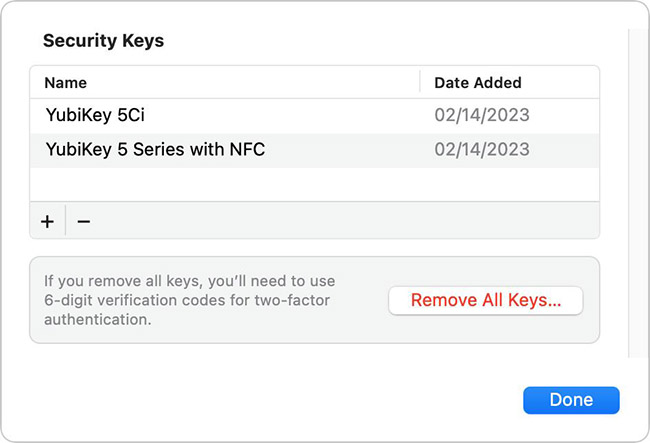 remove security keyds mac