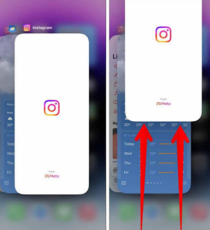 restart instagram