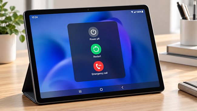 restart samsung tablet