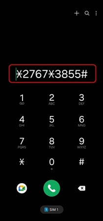 samsung hard reset code