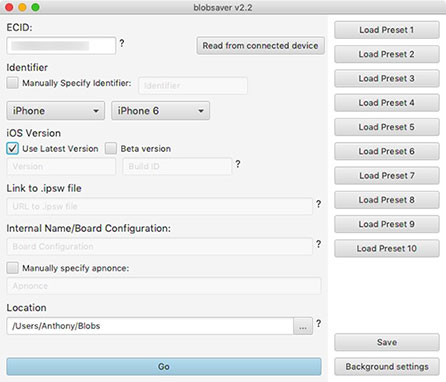 save blobs with blobsaver