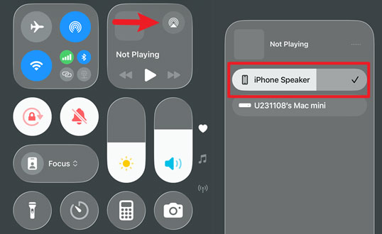 select iphone as the audio output device