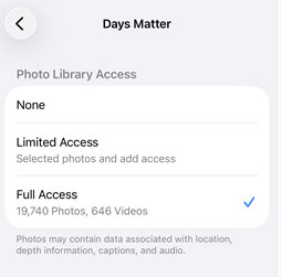 set app to full access