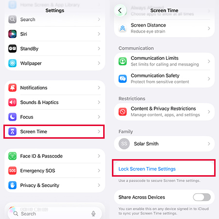 set screen time iphone