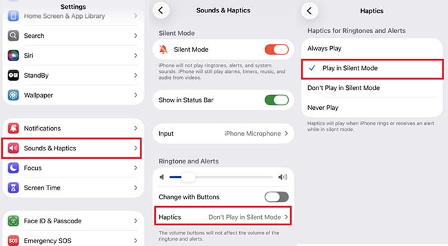 set to play in silent mode