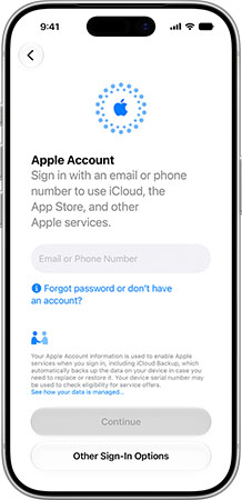 setup apple account