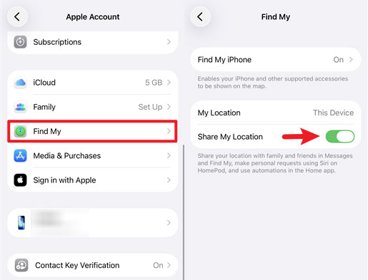 enable share my location