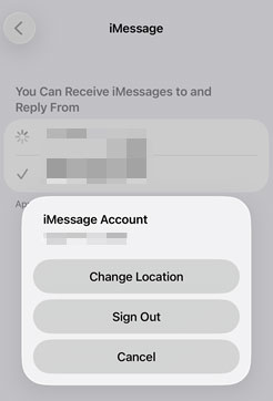 sign out imessage