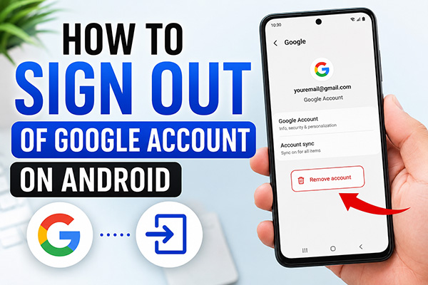 sign out of google account on android
