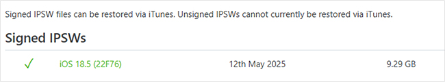 signed ipsw