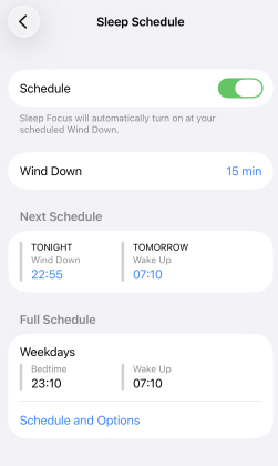 turn off sleep mode via settings