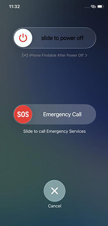 slide to power off iphone