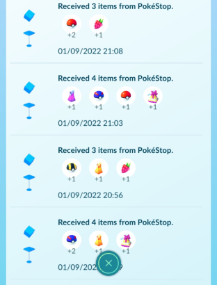 spin pokestop to get gift