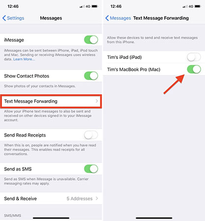 text message forwarding