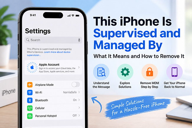 this iphone is supervised and managed by