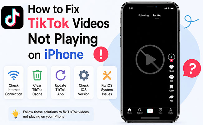 tiktok not playing videos on iphone