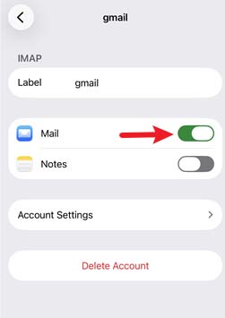 toggle mail option