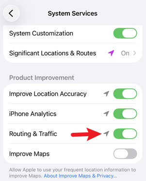 toggle routing and traffic