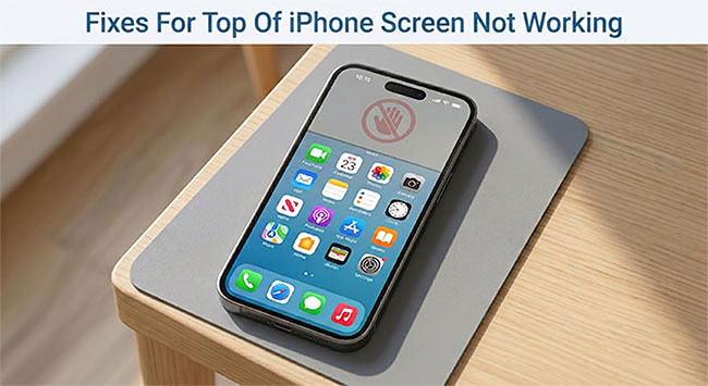 how to fix top of iphone screen not working