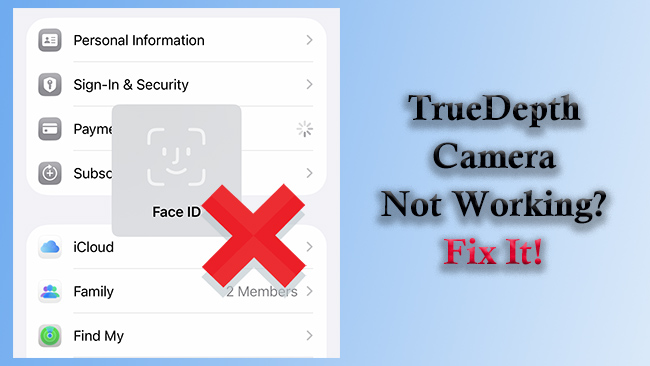 truedepth camera not working