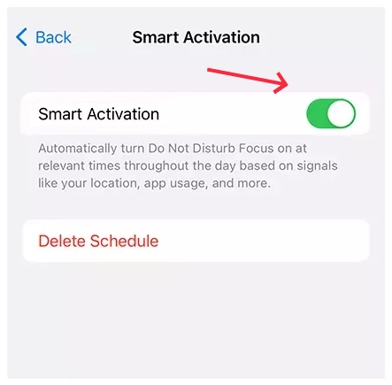 turn off dnd smart activation