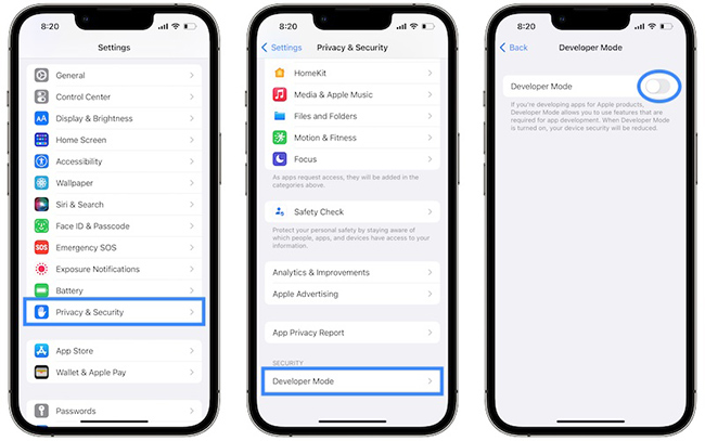 turn on developer mode