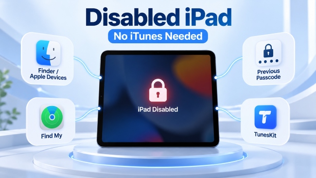 unlock disabled ipad without itunes