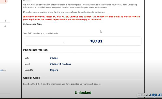unlock email cellunlocker