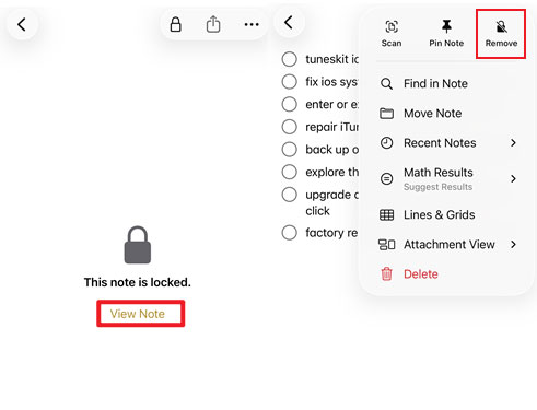 unlock notes