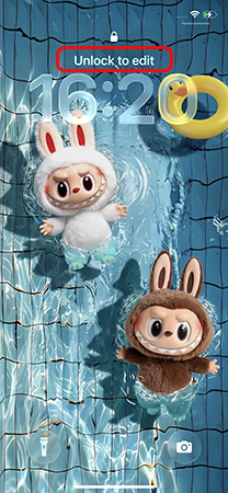 unlock to edit wallpaper