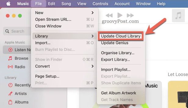 update cloud library