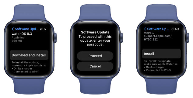update the latest watch os