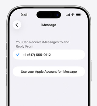 use your phone number for imessage