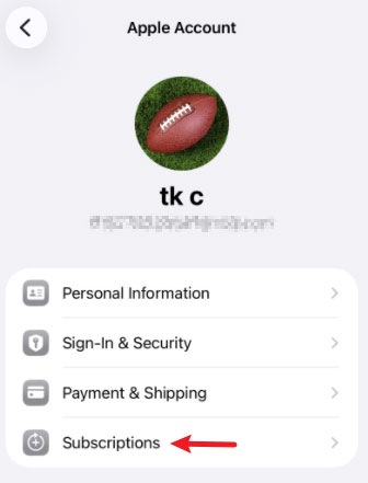 view apple account subscriptions