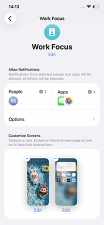 wallpaper link focus mode