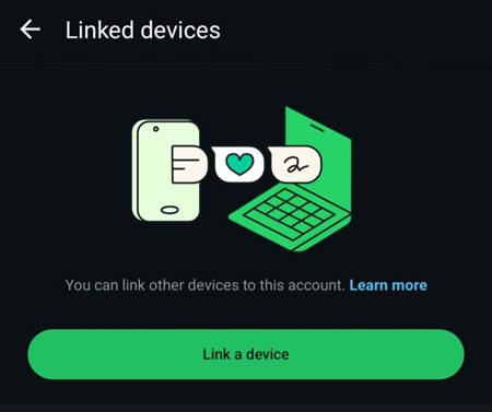 whatsapp link a device