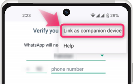 whatsapp link as companion device